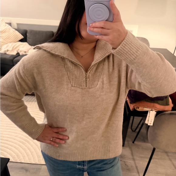 Zara Cream Cowl Neck Sweater - Picture 3 of 3